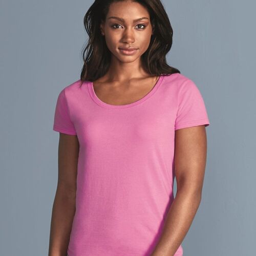 Softstyle Women’s Deep Scoop Neck T-Shirt. Thumbnail