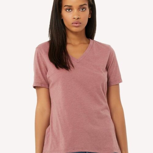 Women's-Relaxed Heather CVC V-Neck Tee Thumbnail