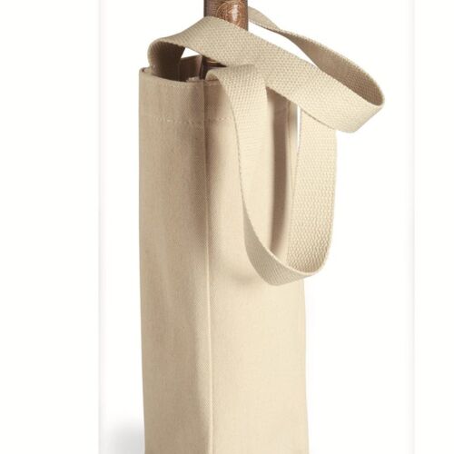 10 Ounce-Cotton Canvas Single Bottle Wine Tote Thumbnail