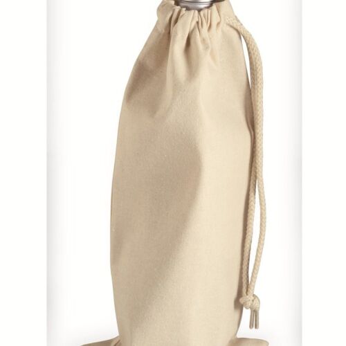 10 Ounce Cotton-Canvas Drawstring Wine Bag Thumbnail