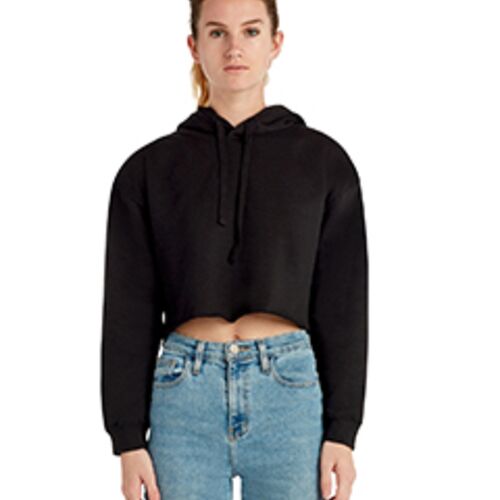 Ladies' Cropped-Fleece Hoodie. Thumbnail
