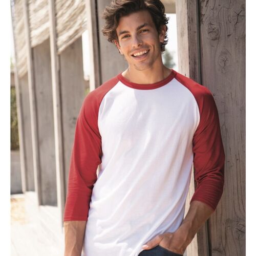 Premium-Blend Ringspun™ Three-Quarter Sleeve Raglan-Baseball T-Shirt. Thumbnail