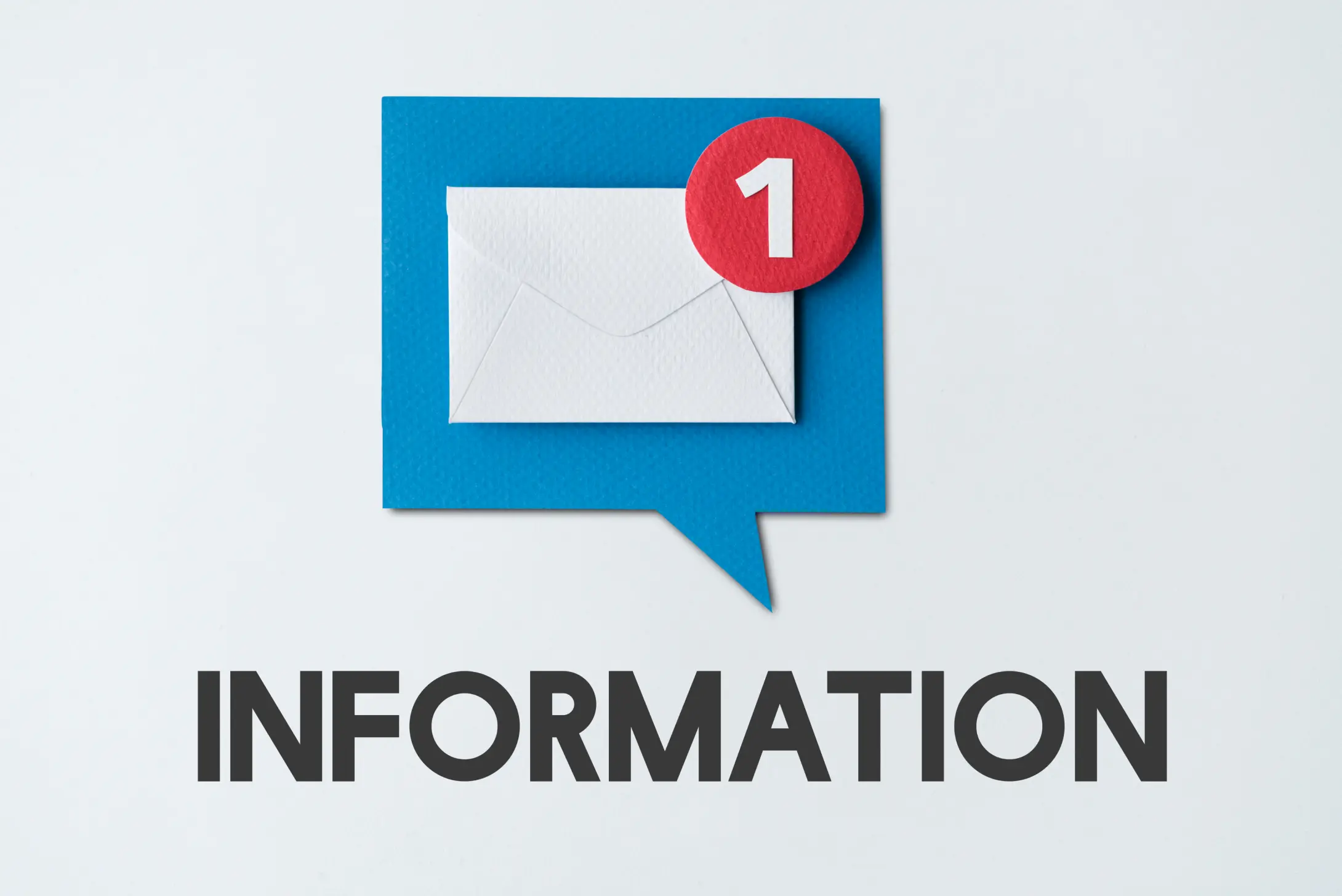 Information text on a letter