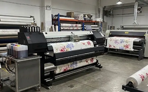 Sublimation printing on polyester visual placeholder — image to be replaced